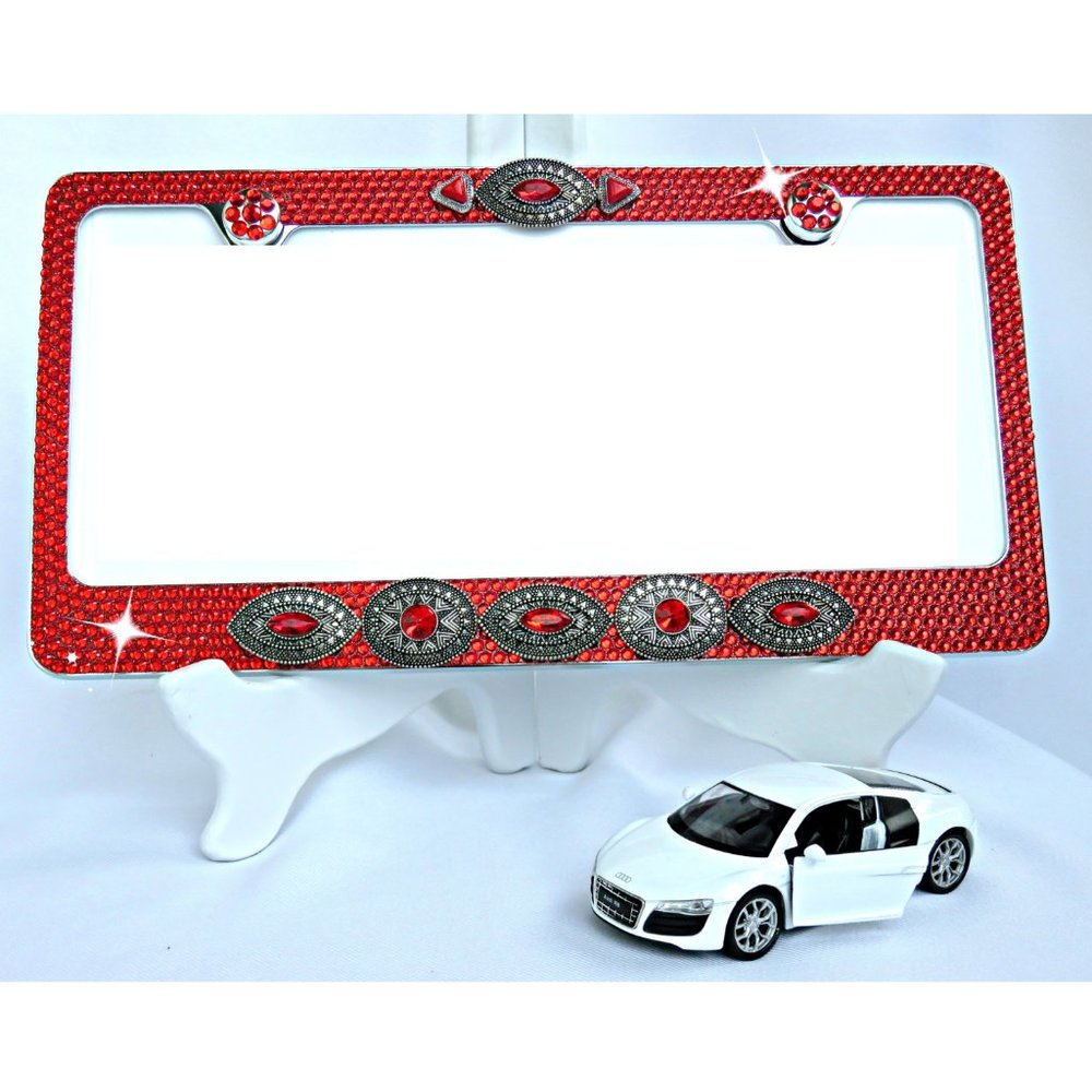 License Plate Frame Red Bling Standard U.S.Car Accessory.....726